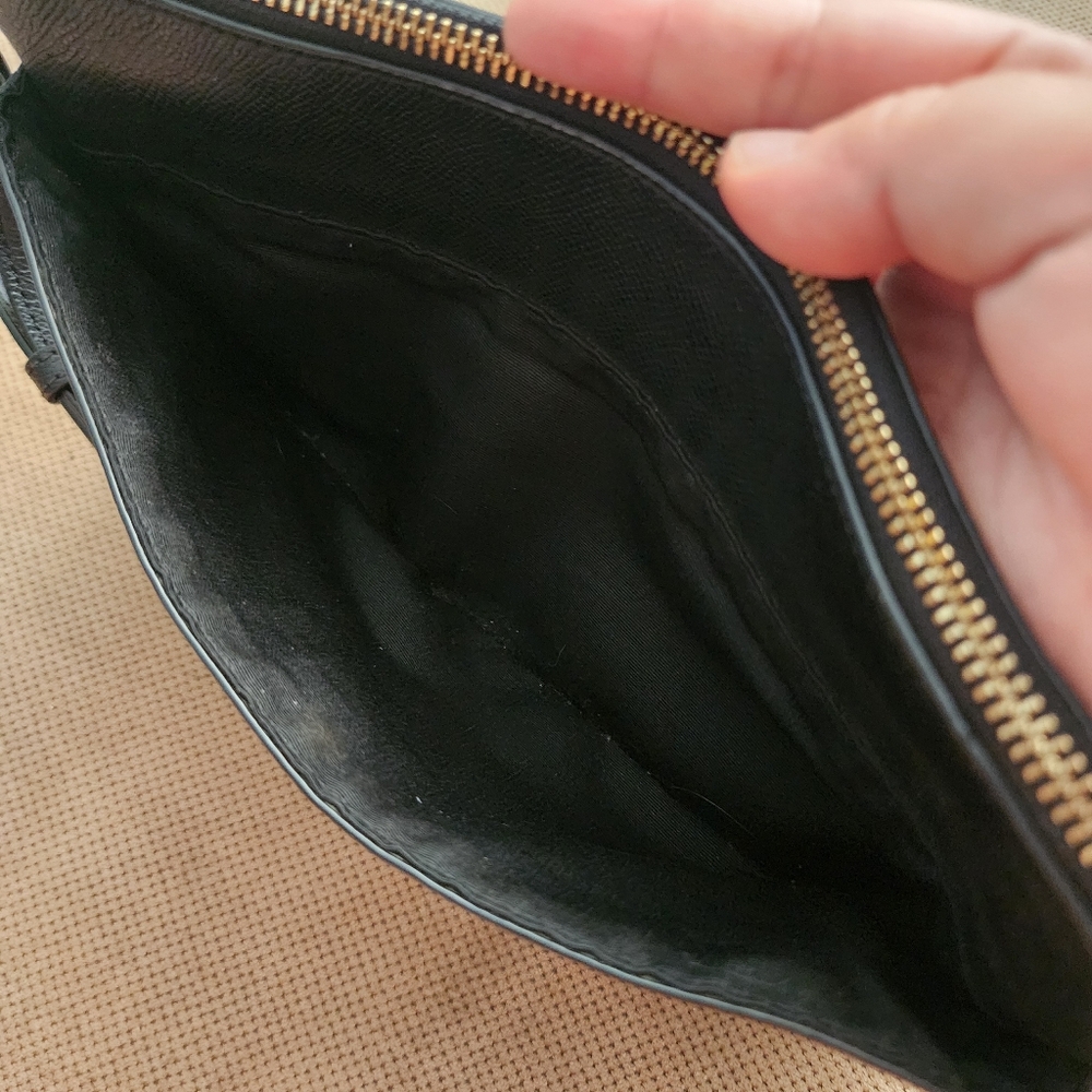 Coach Black Leather Crossbody with Gold Logo - Picture 9 of 15